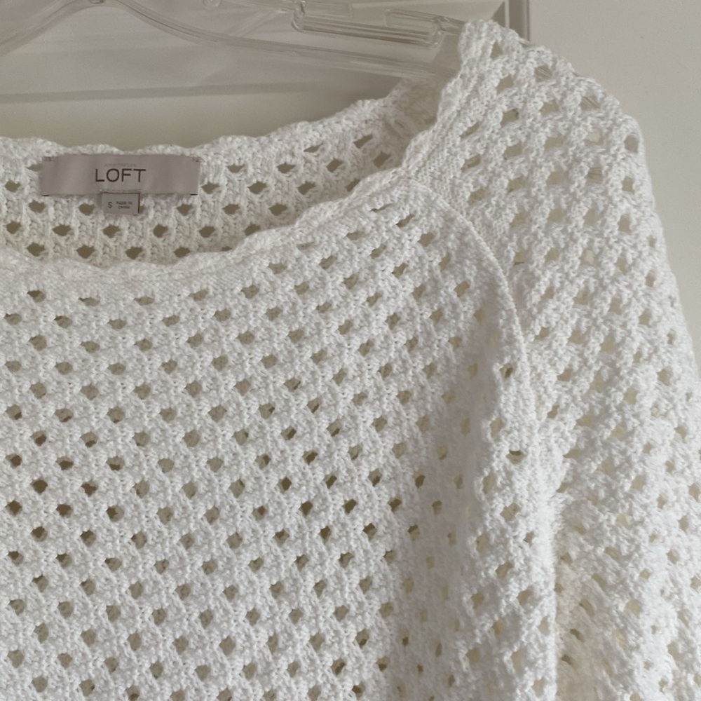 Ann Tayler LOFT white sweater, size: S, gently used - Picture 3 of 4